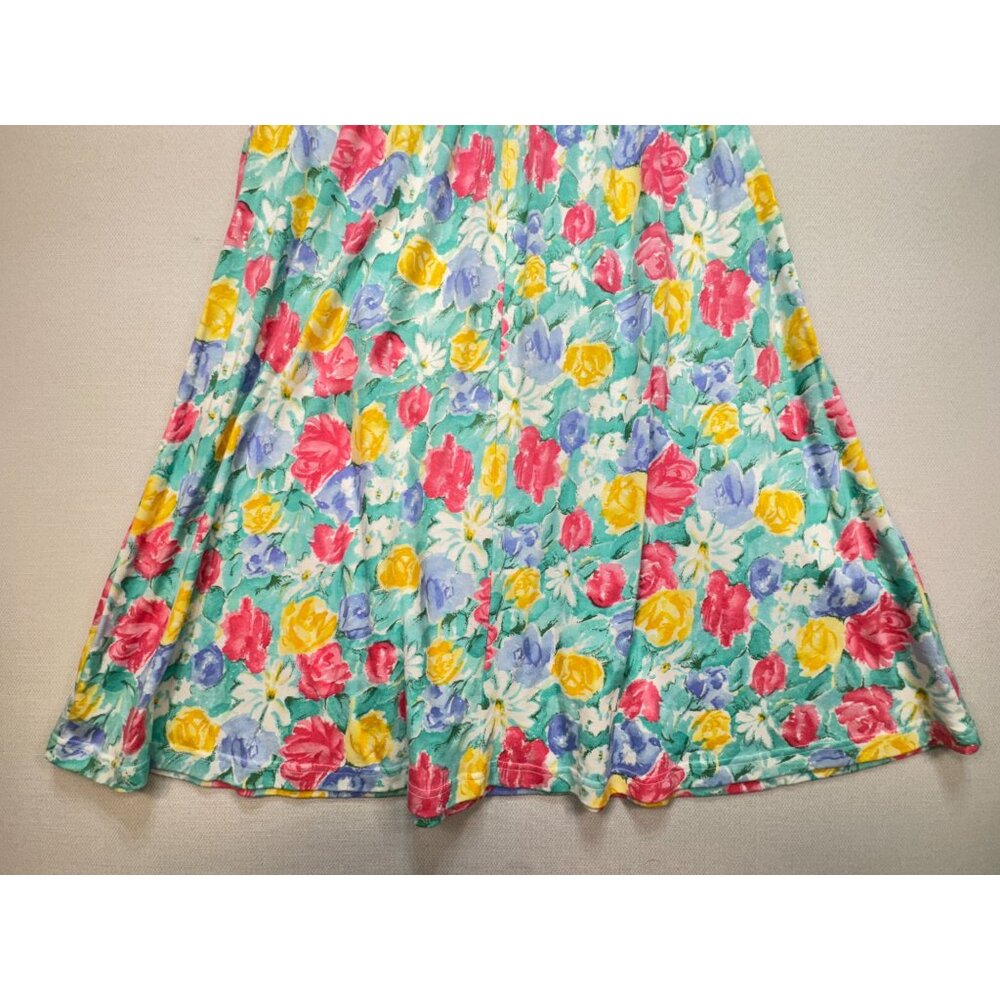 Koret Women's A-Line Skirt Elastic Waist Stretch Pockets Floral Size XL Multi - Picture 10 of 10